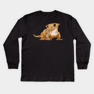 Crested Gecko, Crestie Lover, Gecko Lover Kids Long Sleeve T-Shirt